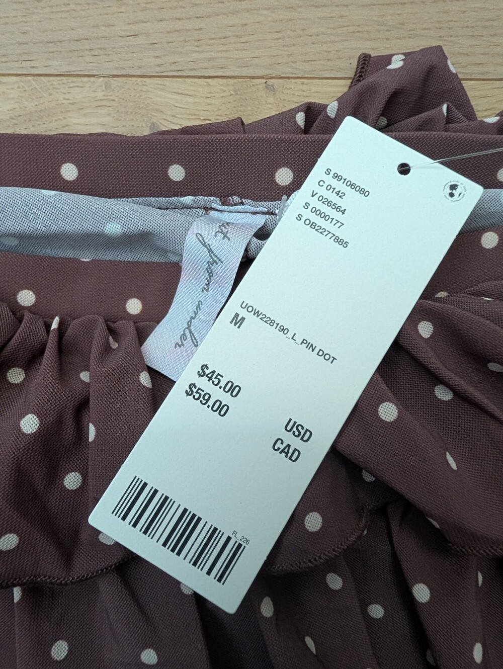 NWT Urban Outfitters Out From Under Mini Ruffle Skirt - Picture 3 of 4